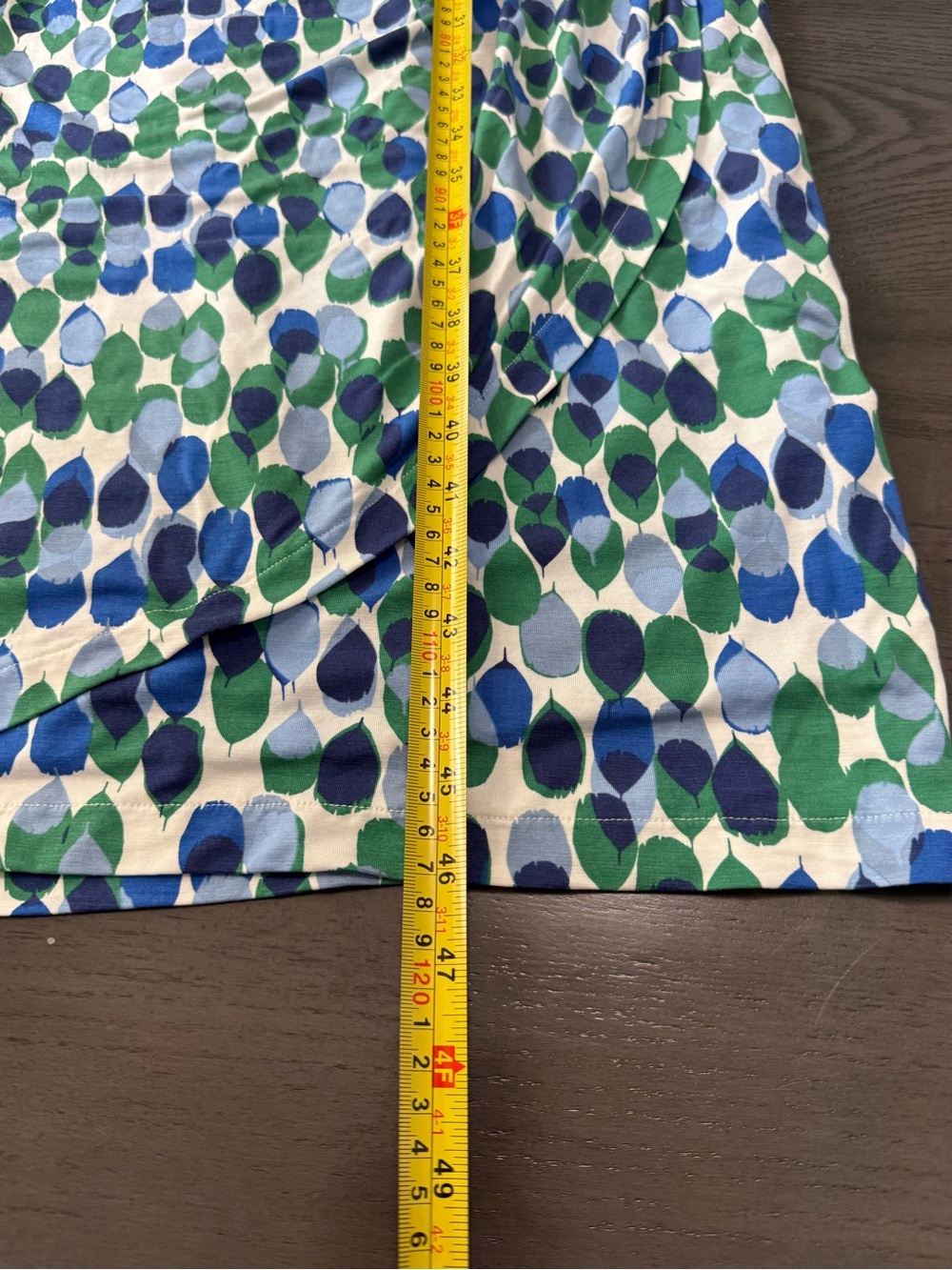 Boden Short Sleeve Multicolor Wrap Hem Lined Midi Dress Size 12 L - Picture 10 of 12